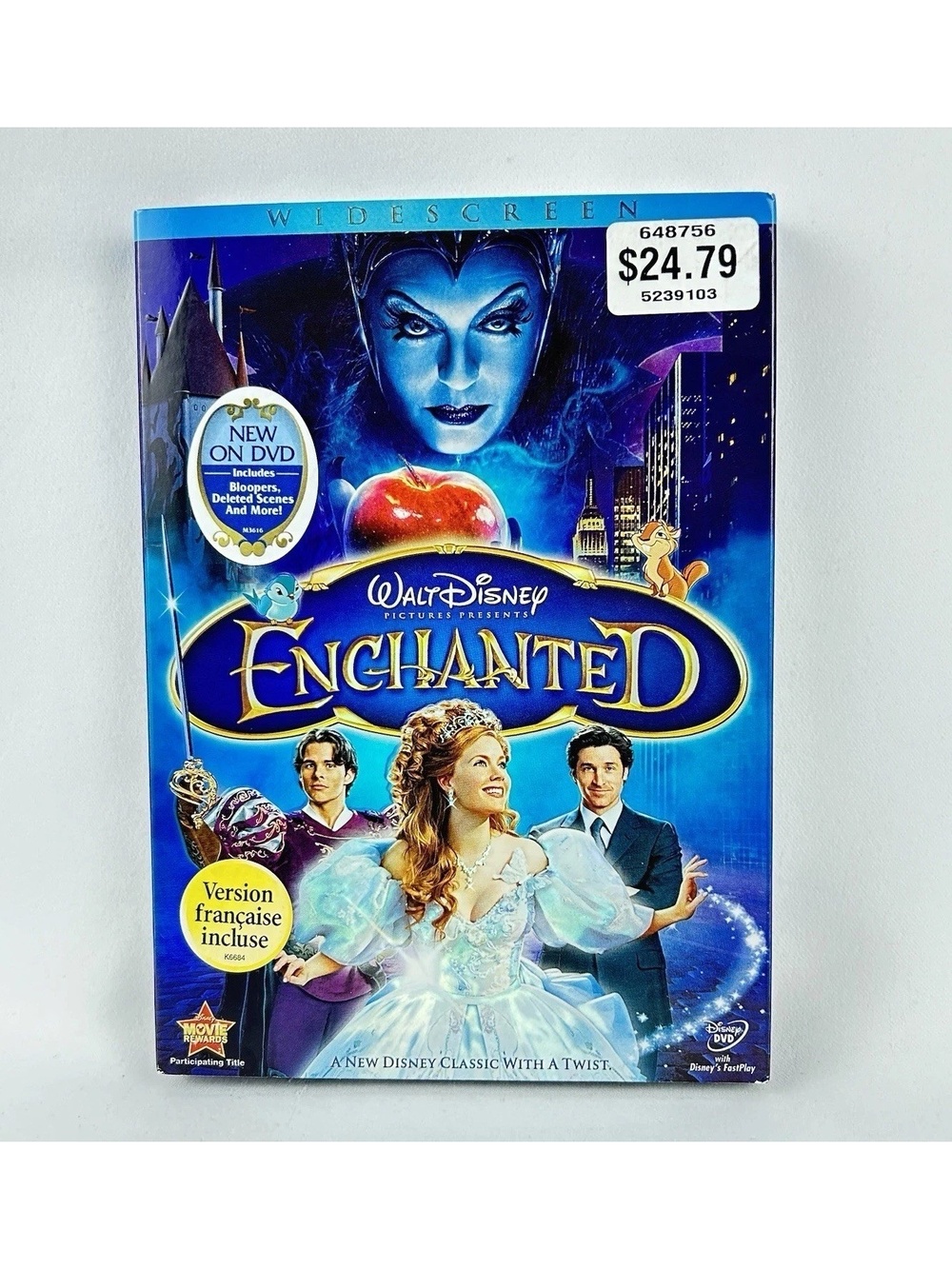 Disney Enchanted Widescreen (DVD, 2007) with Slipcover **New Sealed**